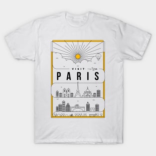 Paris Minimal Lineal Poster T-Shirt